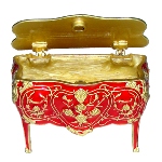 Commode Louis XV rouge - copie boite Faberge