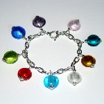 Bracelet-breloques a perles Murano