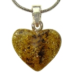 Coeur Pendentif en Ambre naturel Baltique