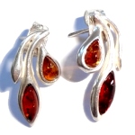 Boucles d'oreilles en ambre veritable