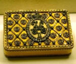 Tabatière - Coffret Couronnement monogramme Nicolas II réplique boite Faberge