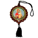 Icone pour protection voiture - La Vierge et  Saint Nicolas