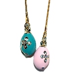 Collier fantaisie original - Oeufs pendentifs