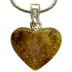 Coeur Pendentif en Ambre naturel Baltique