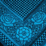 Foulard russe motif fleurs