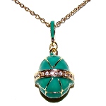 Pendentif-Œuf vert Faberge copie