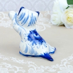 Statuette chat en porcelaine