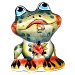 Figurine Grenouille - porcelaine russe Gzhel