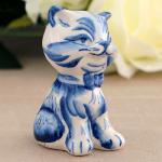 Figurine Chat en porcelaine russe Gjel