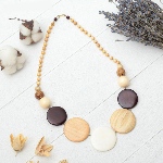 Collier en bois naturel