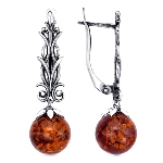 Boucles d'oreilles en Ambre