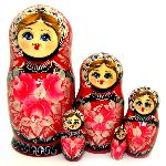 Matriochka rouge deco Roses