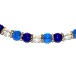 Collier Murano perles bleues