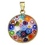 Pendentif Murano Millefiori