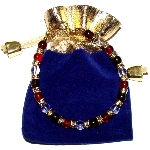 Bracelet perles Murano couleur Rouge