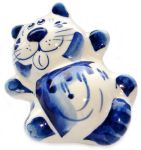 Figurine chat de collection en porcelaine